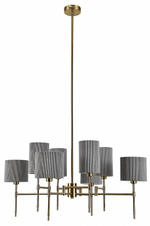 Люстра на штанге Indigo Plisse 13033/8R Brass