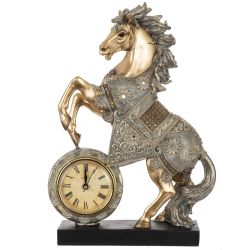 GAEM Фигурка декоративная "Лошадь" с часами (AAx1,н.п.), L23 W7 H33 см