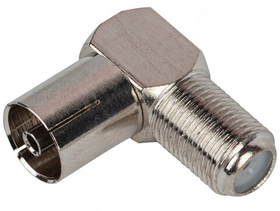 Переход гнездо F-гнездо TV угловой