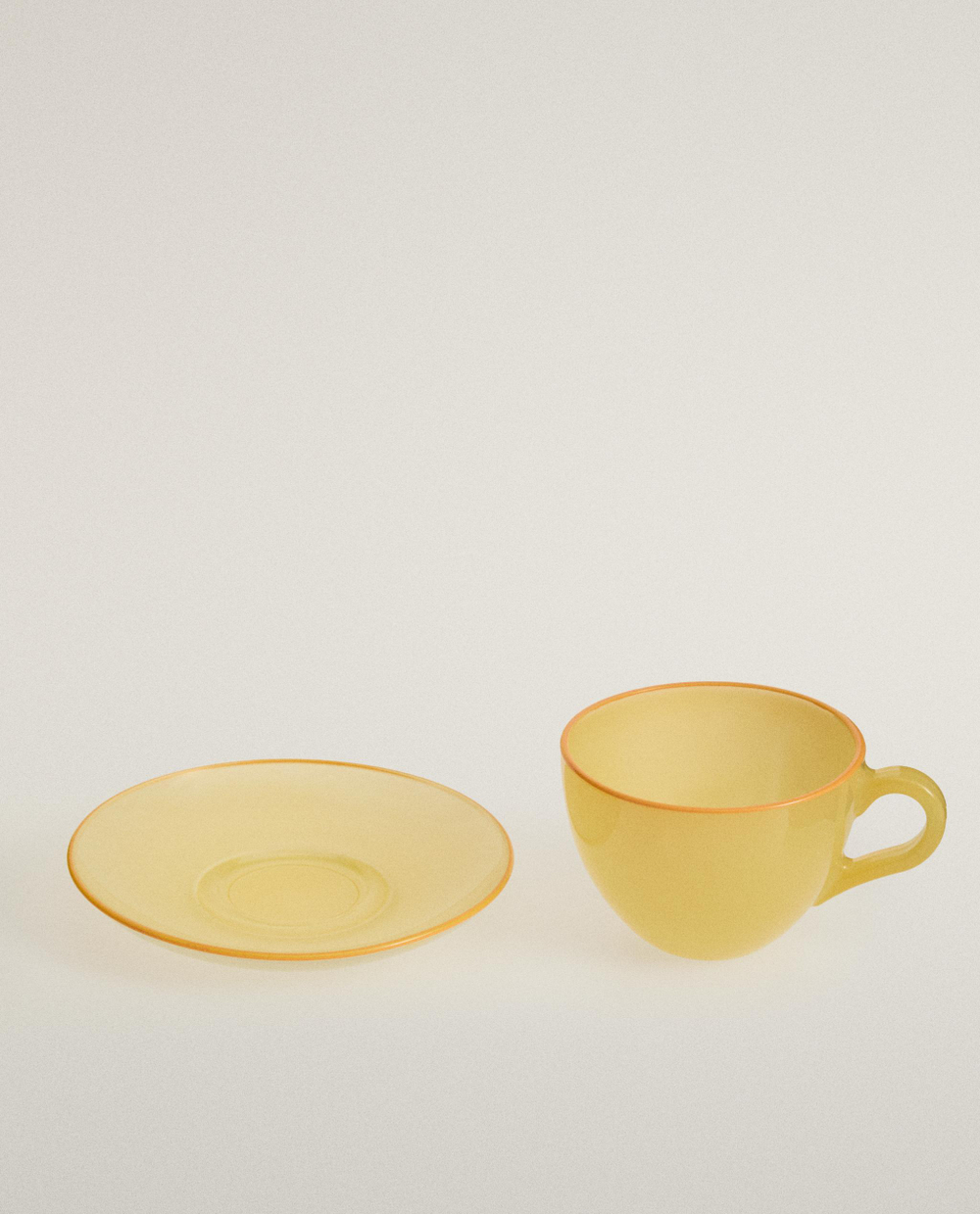 Zara Home чайная пара из стекла, цвет зелёный, 13 см
