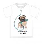 Children's white T-shirt with a dog