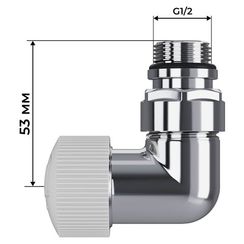Набор термостатический трехосевой Royal Thermo Design Pro 15мм М30х1,5 (Хром)
