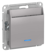 ATLASDESIGN ВЫКЛЮЧАТЕЛЬ карточный с подсветкой, 10А, без задержки отключения, механизм, АЛЮМИНИЙ