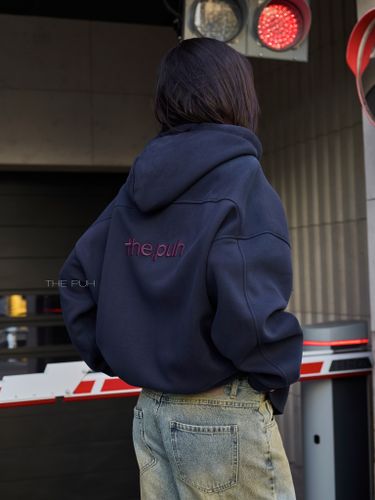 Худи на молнии в синем цвете