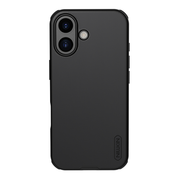 Усиленный противоударный чехол черного цвета от Nillkin для iPhone 17, серия Super Frosted Shield Pro