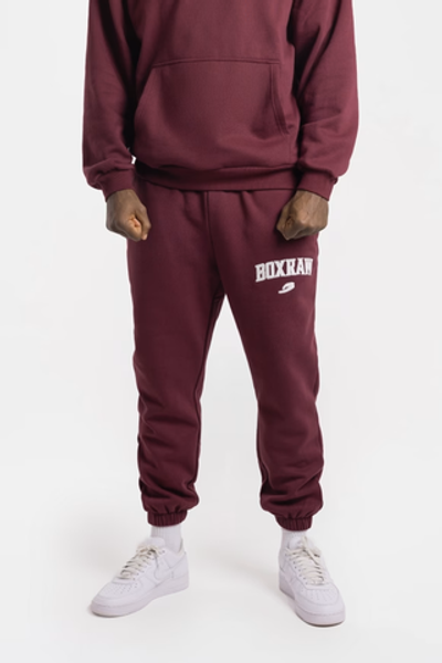 Джоггеры BOXRAW East Street бордовые