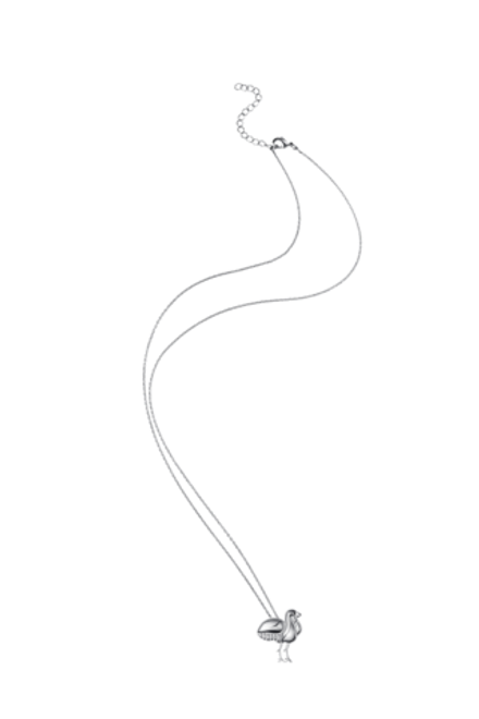 Подвеска ПТИЦА-ОБЕРЕГ серебристая