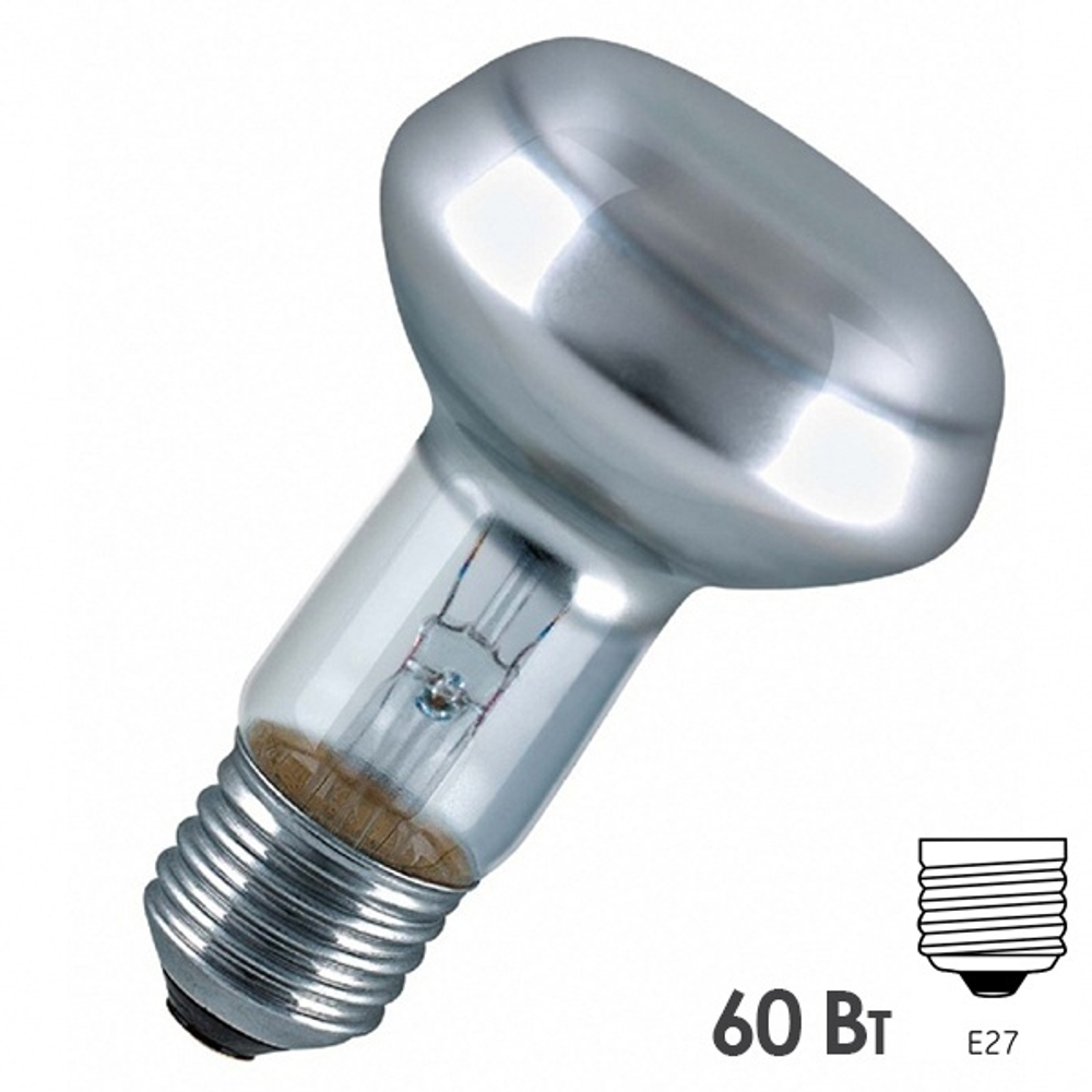 Лампа накаливания зеркальная CONCENTRA R63 SPOT 60W 220V E27 960cd 30° d63x105mm Osram 4052899182264