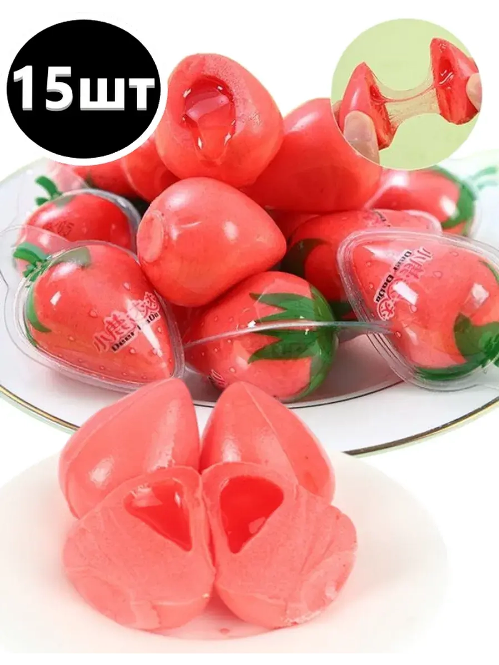 Мармелад Клубника с фруктовым джемом 18 г * 15 шт