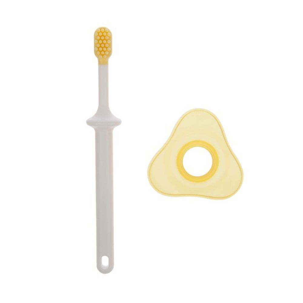 Mum&amp;Baby зубная щётка детская с ограничителем, силикон, цвет МИКС