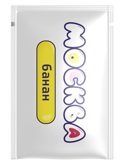 Универсальная смазка с ароматом банана "Москва Вкусная" - 10 мл.