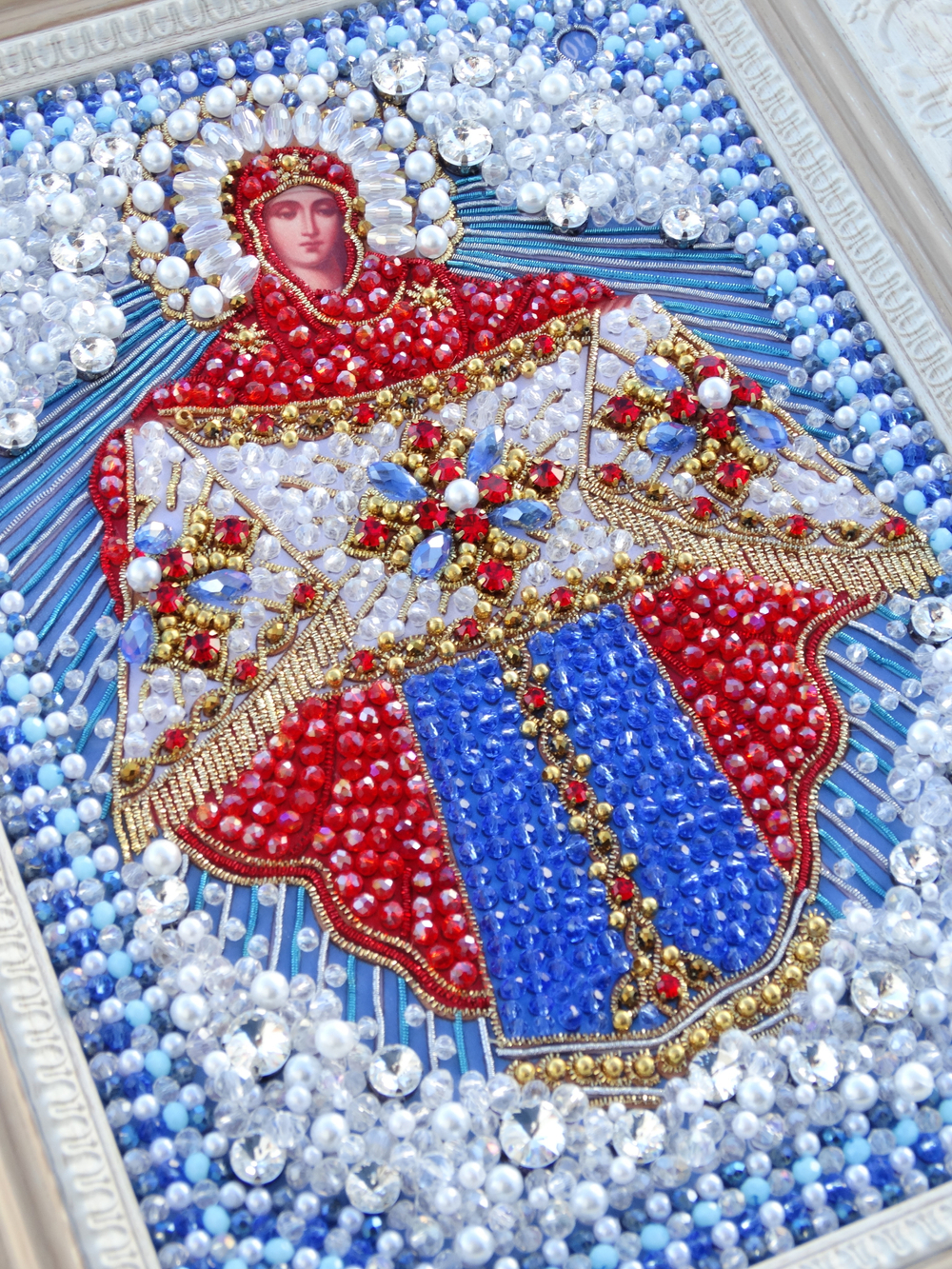 И-22а Набор для вышивания хрустальными камнями Покров Пресвятой Богородицы (мал.)