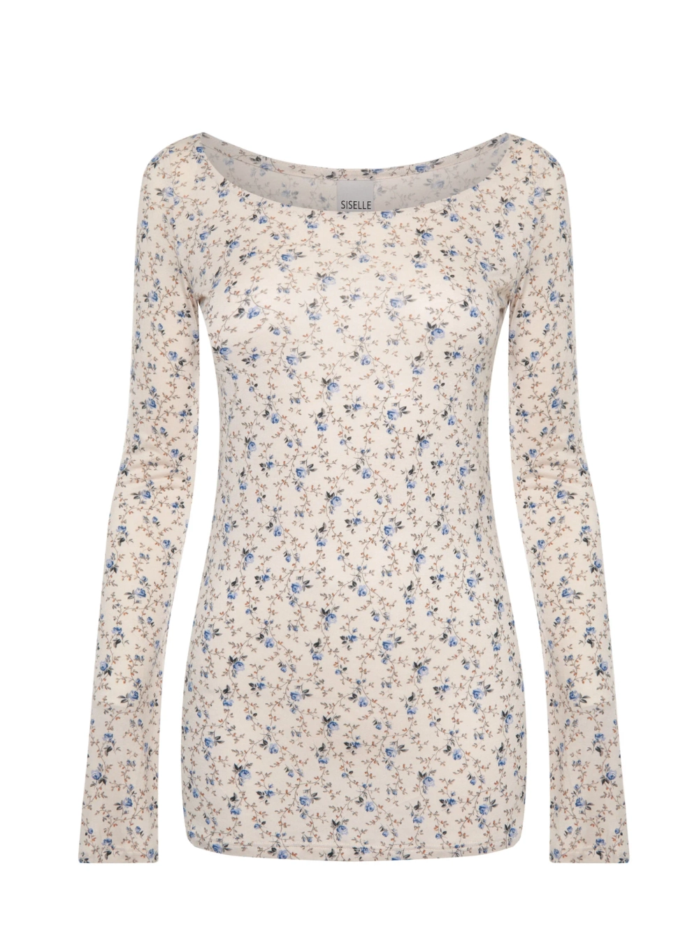 Лонгслив с декольте BLUE ROSE