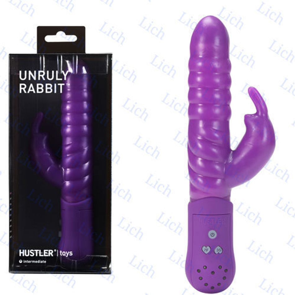 Фиолетовый трехскоростной с пятью функциями вибратор UNRULY RABBIT