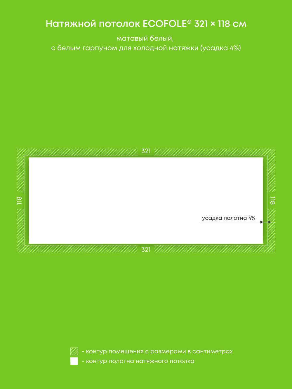 Натяжные потолки: 10.6 м2, 3.8 м2, 3.1 м2