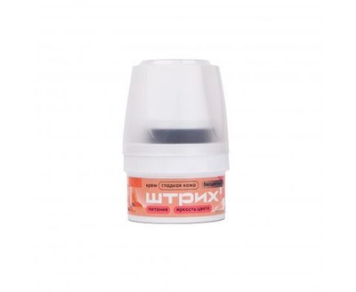 Крем для обуви БЕСЦВЕТНЫЙ Штрих NEW (60мл.) пластик банка с губкой, 57928019