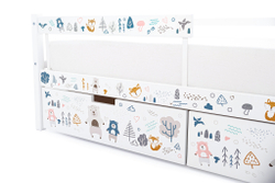 Детская кровать тахта Бельмарко Svogen белый мишки