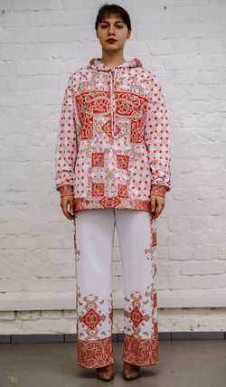 Комплект (худи и брюки) "Зооморфия", по мотивам заставки в рукописной книге, XII-XIII век