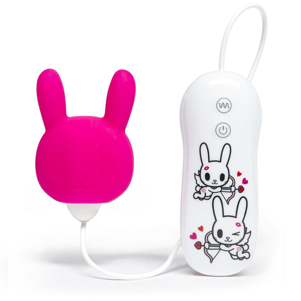 Розовый клиторальный стимулятор-зайчик SILICONE PURPLE BUNNY CLITORAL VIBRATOR (Цвет: розовый)