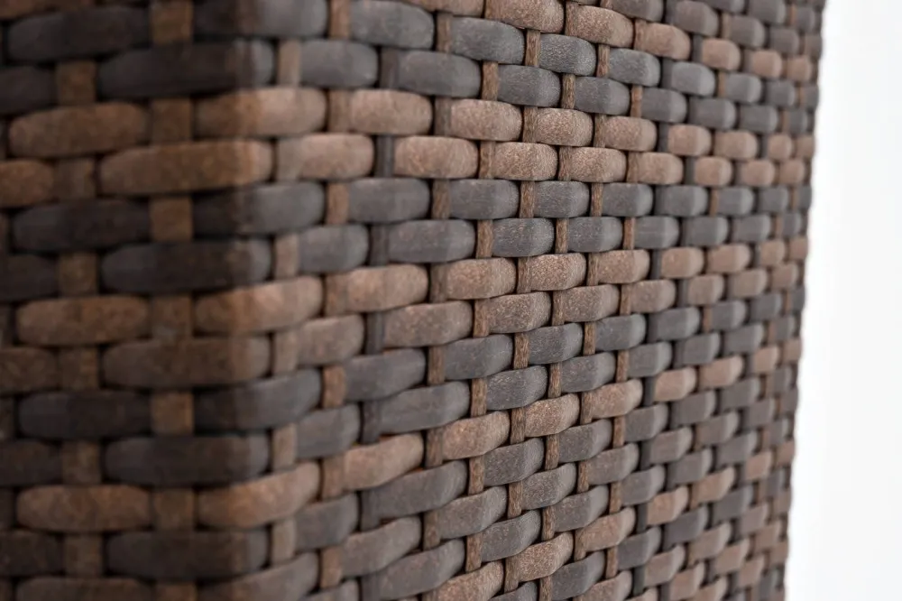 "Капучино" кашпо для цветов плетеное из искусственного ротанга, цвет коричневый