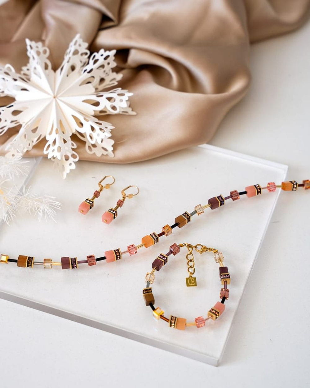 Серьги Coeur de Lion Brown-Petrol 2838/20-1131