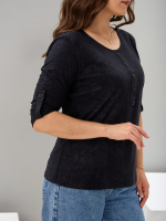 Лонгслив ЛНк-005/черный-варенка