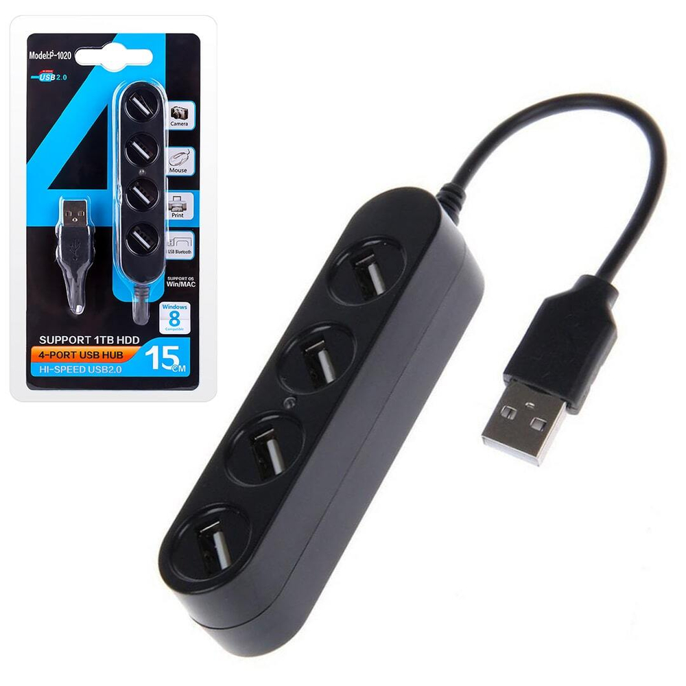 Mega Hub Port 4USB P-1020 (черный)