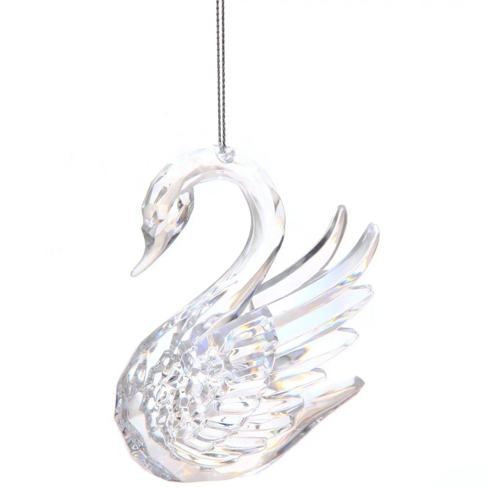 Подвеска «Хрустальный лебедь» 9,5*8 см, Прозрачный