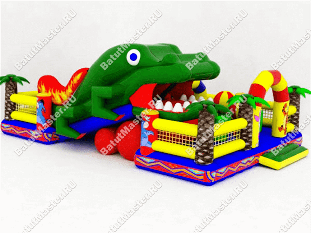 Надувной батут "Огненный ящер"