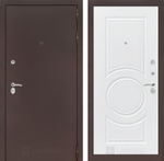 Дверь входная Лабиринт CLASSIC антик медный 23 Белый софт металлическая