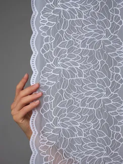 03-295 ОПТ Кружево эластичное 22 см, белый 001