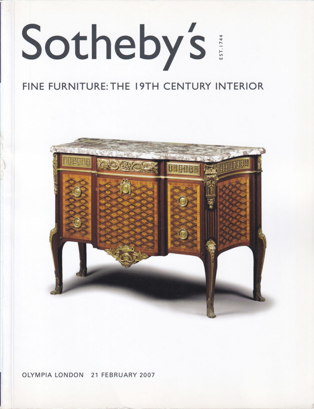 Каталог аукциона Sotheby's, Лондон, Мебель: интерьер XIX века от 21 февраля 2007 года