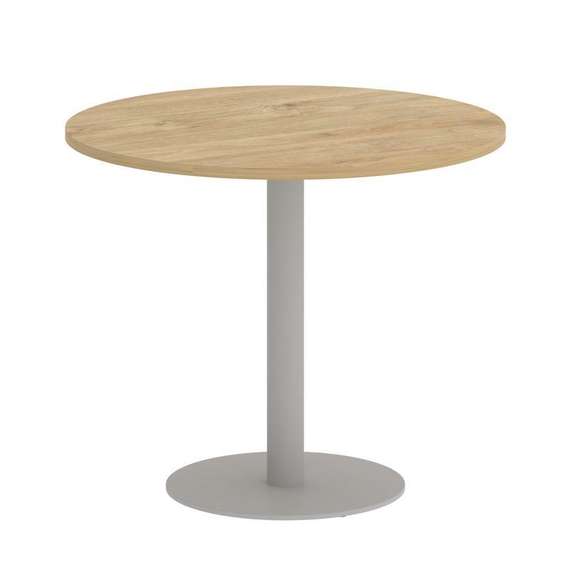 Onix Direct Стол круглый O.SPRG-1 Тиквуд Светлый/Металл Серый 900*900*750