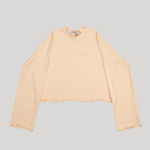 LS T-Shirt Wavy Hem Vanilla Cream