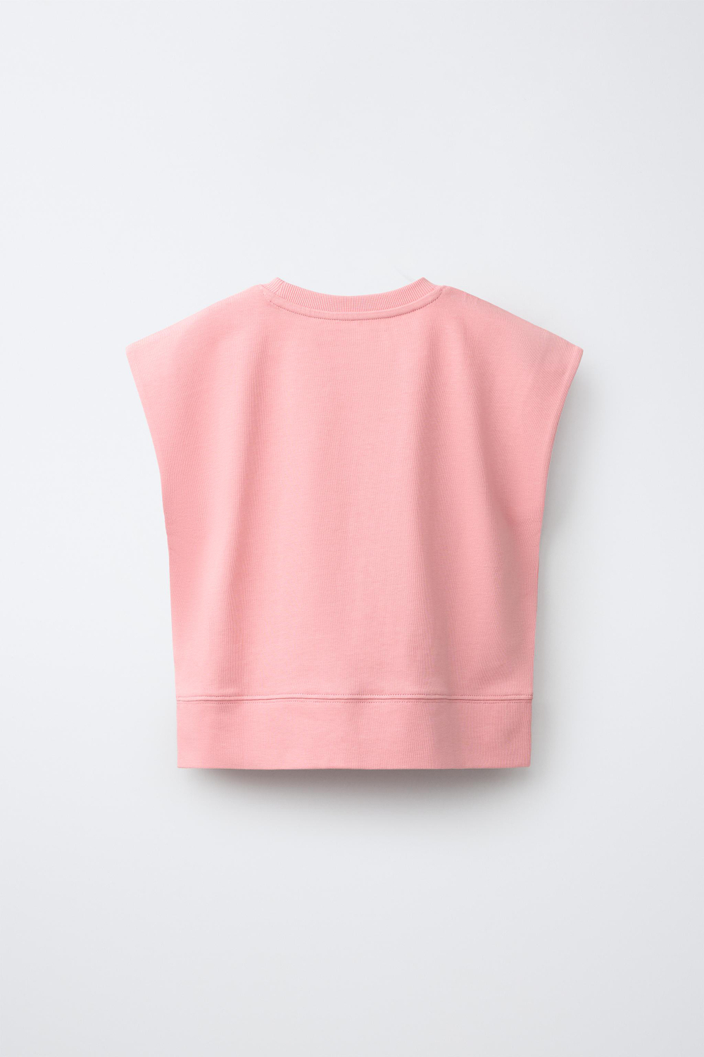 ZARA ОДНОТОННАЯ ФУТБОЛКА HEAVY WEIGHT, РОЗОВЫЙ