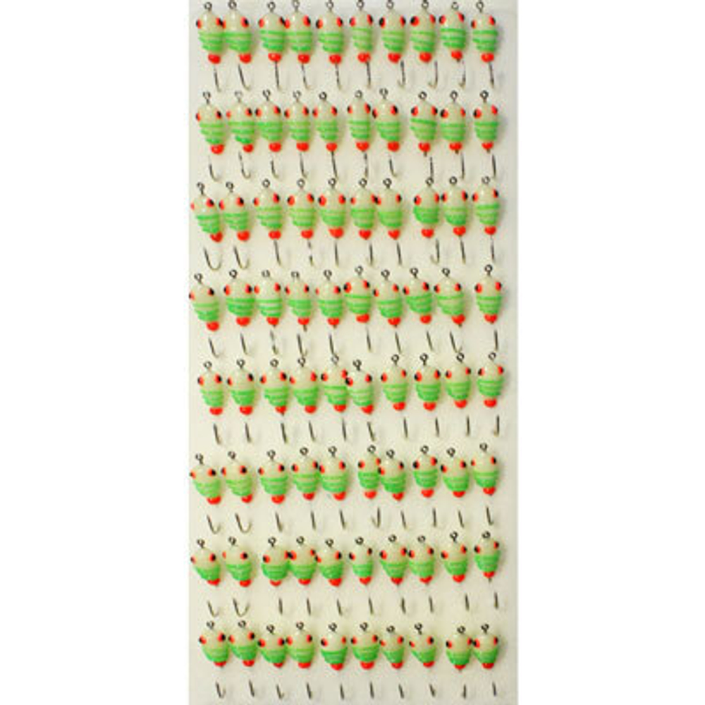 Мормышка фосфорная №13, крючок №10 (100 шт на плойке)