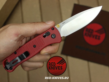 Нож Benchmade 535 Bugout - нейлон бургунди, сатин клинок RK/Н125