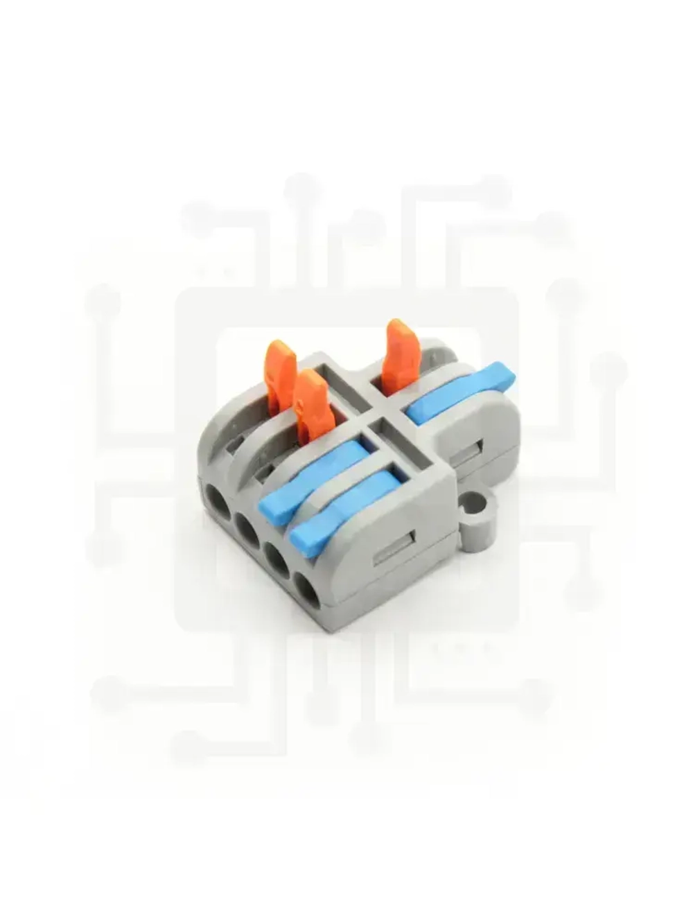 Клеммы для проводов, 2 на 4 контакта, 0.08-2.5(4.0)мм, 32А (5 шт.)