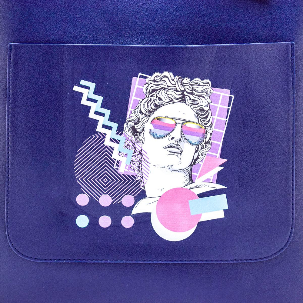 Сумка-шоппер "Абстракция" на молнии, кожзам. 34.5х31 см (Проф-Пресс)