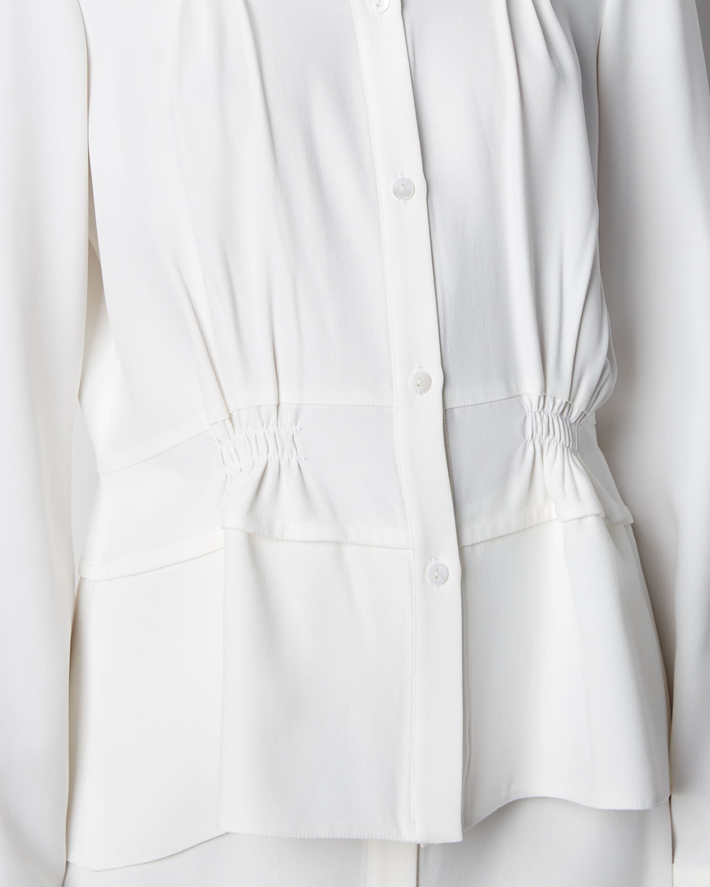 Блуза из смесовой вискозы Александр Маккуин белый