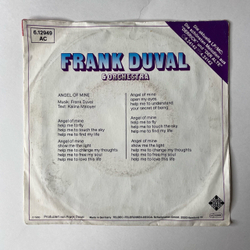 Винтажная виниловая пластинка 7 дюймов (маленькая пластинка) Frank Duval and Orchestra Angel Of Mine (Germany 1980)