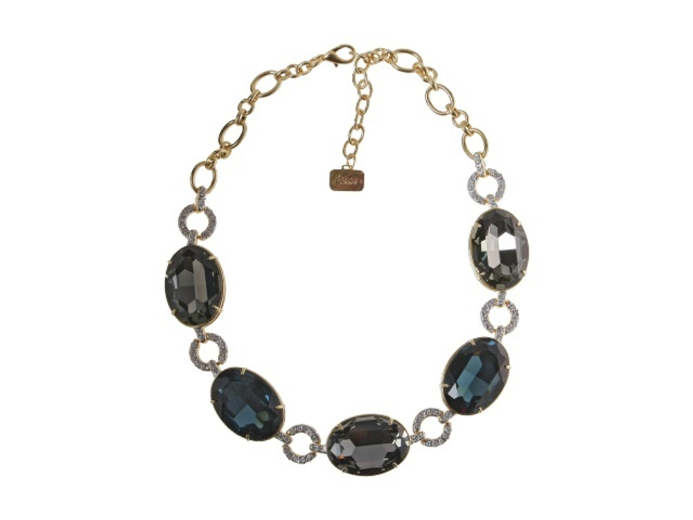 "Виана"  ожерелье в серебряном покрытии из коллекции "Голливуд" от Jenavi с замком карабин