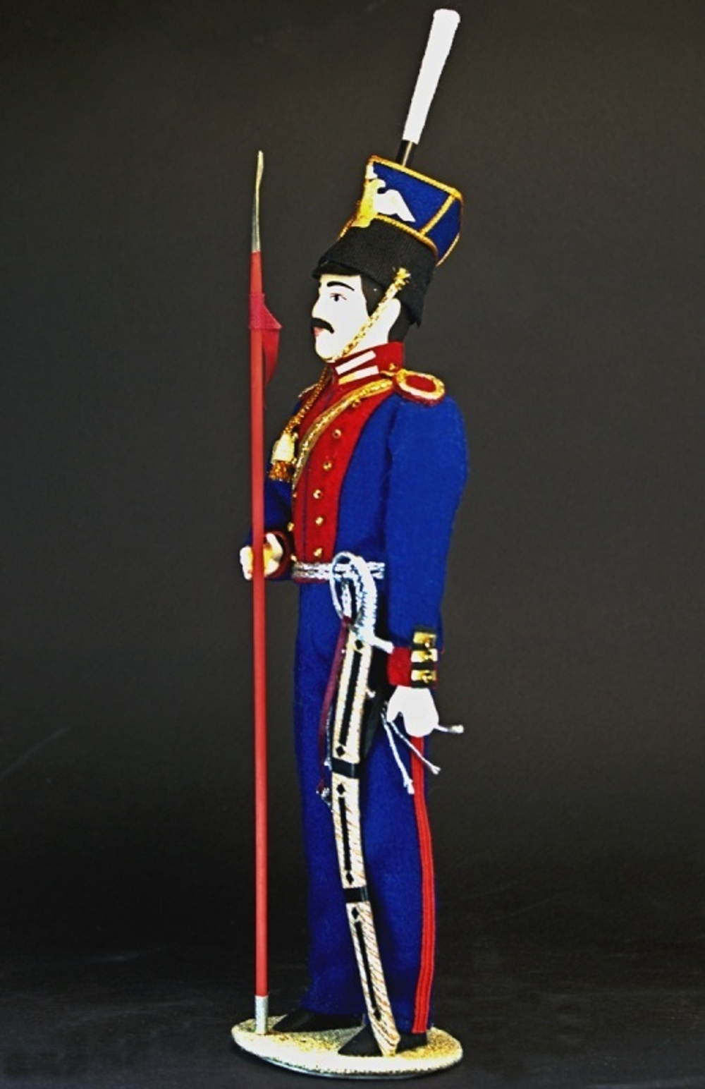 Кукла сувенирная фарфоровая. Россия. Улан. Военный мундир.19 в.