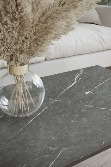 Стол журнальный Инсайд черный мрамор/черный