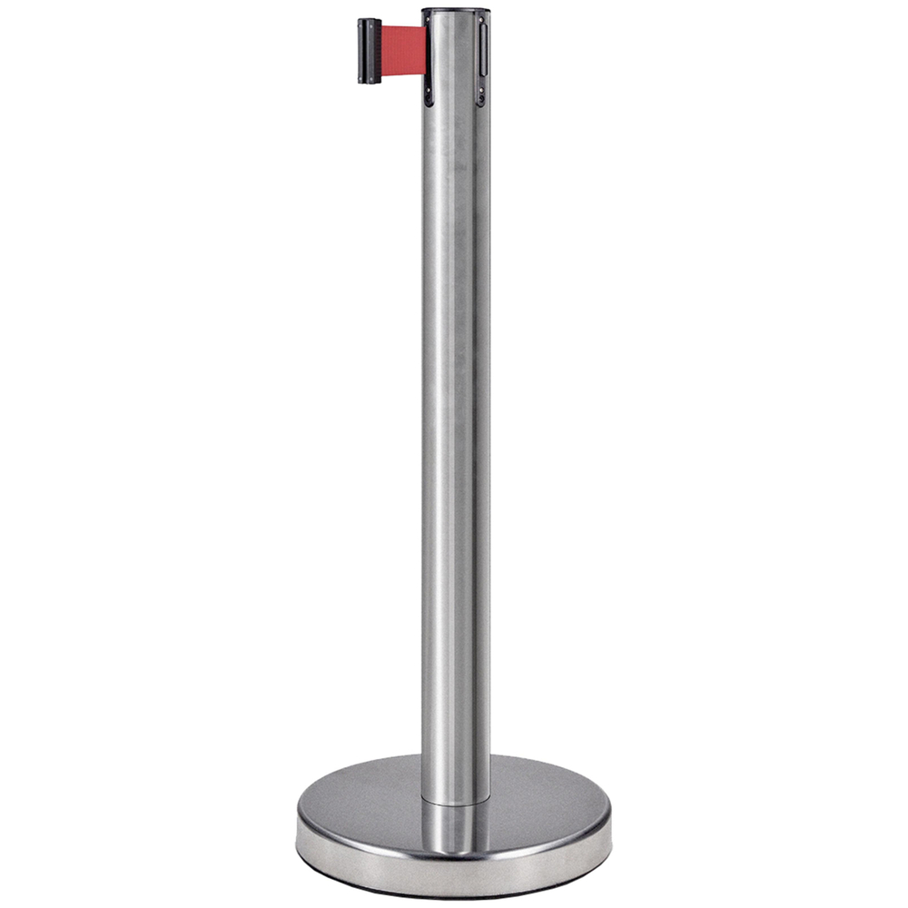 Стойка ограждения TEH_BSLN-226323 шлиф стойка с вытяж.лентой L-3 м красный