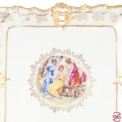 Блюдо фигурное квадратное Queen's Crown Мадонна перламутр 32 см