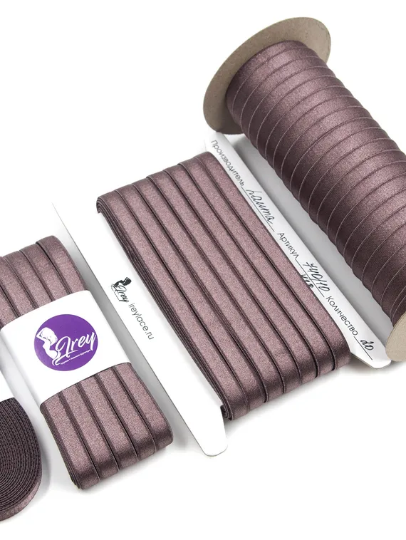 738 740/10 ОПТ Бретель глянец Lauma Fabrics, 10 мм, перец 738