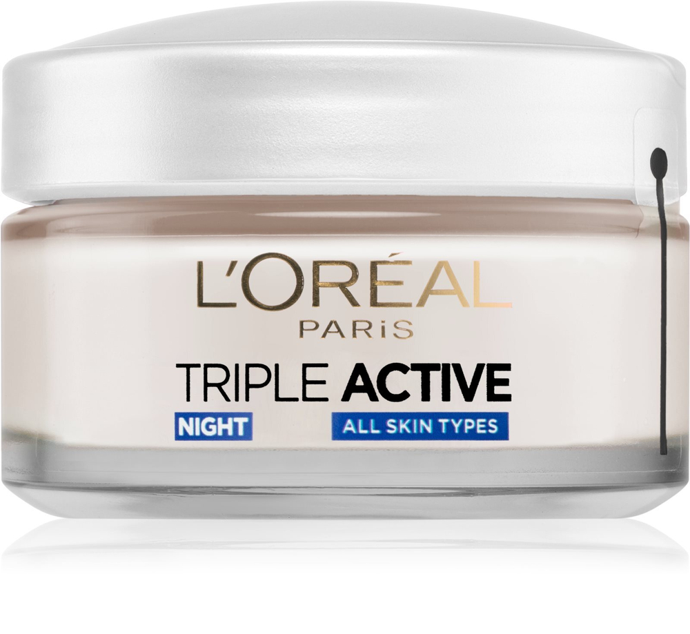 L’Oreal Paris Triple Active Night - увлажняющий ночной крем для всех типов кожи /   50  ml  / GTIN 3600522083269