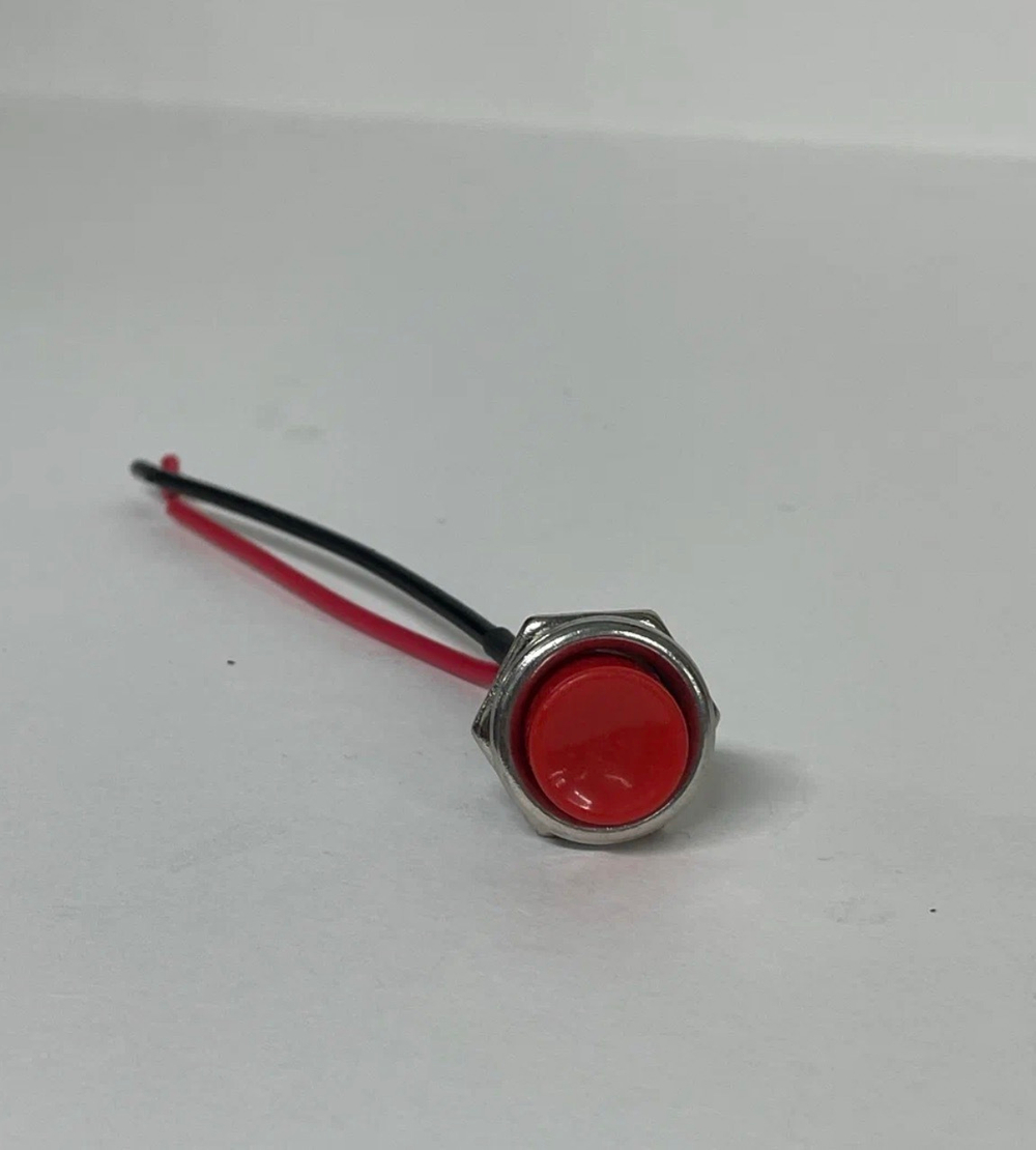 Выключатель 2-х контактный без фиксации, кнопка, с проводом 12 - 250В, 2А, TG (1 шт.)