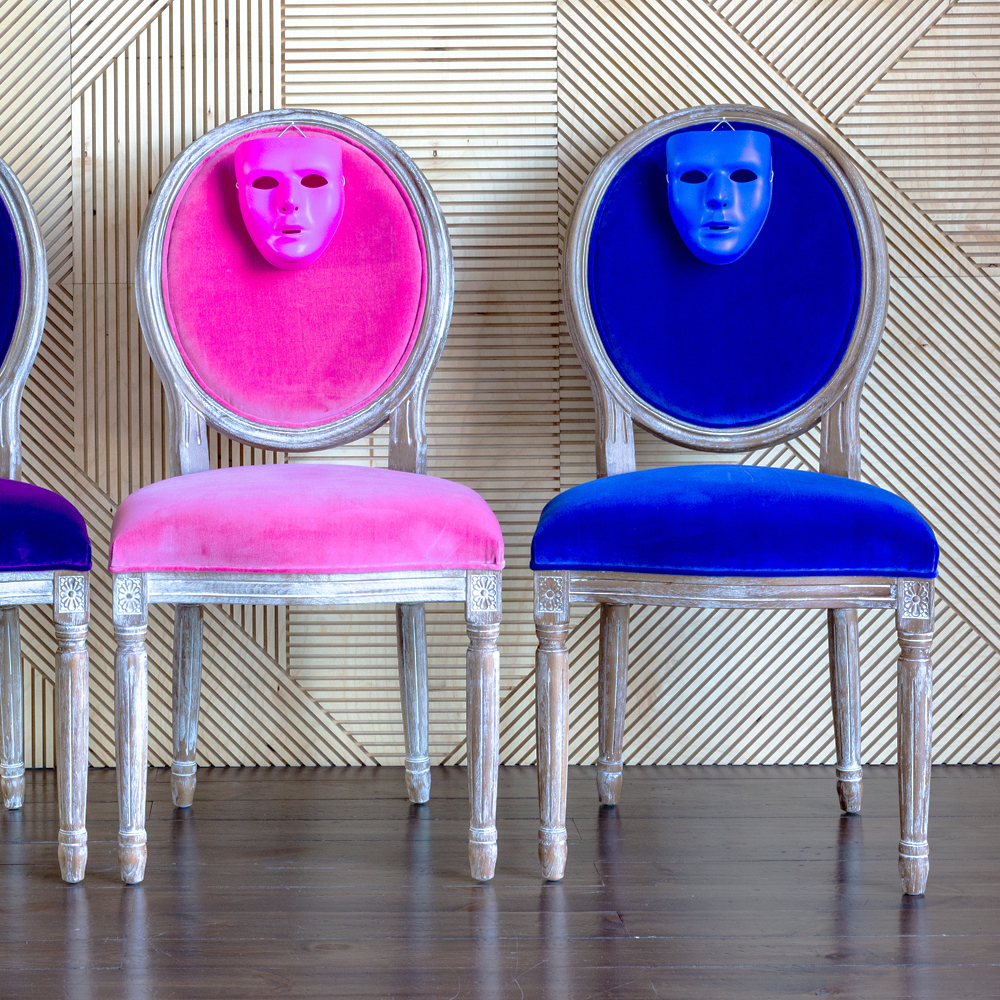 Стул Луи - Лаванда бархат миндаль Объект мечты